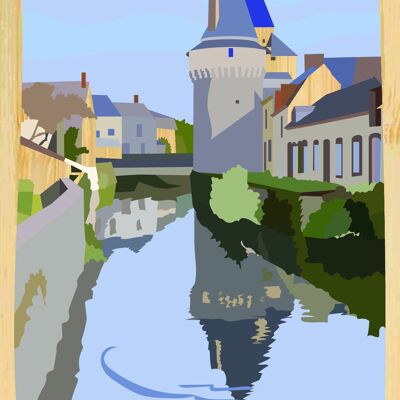 Carte postale en bamboo - CM0514 - Régions de France > Pays de la Loire, Régions de France, Régions de France > Pays de la Loire > Sarthe
