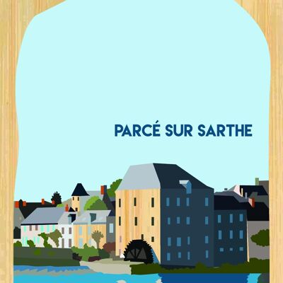 Carte postale en bamboo - CM0515 - Régions de France > Pays de la Loire, Régions de France, Régions de France > Pays de la Loire > Sarthe
