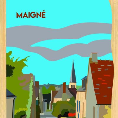 Carte postale en bamboo - CM0517 - Régions de France > Pays de la Loire, Régions de France, Régions de France > Pays de la Loire > Sarthe