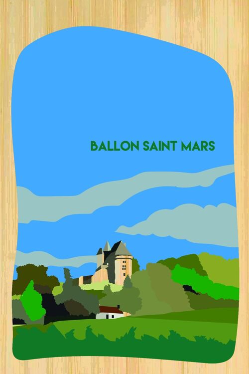 Carte postale en bamboo - CM0518 - Régions de France > Pays de la Loire, Régions de France, Régions de France > Pays de la Loire > Sarthe