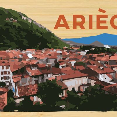 Carte postale en bamboo - TK0533 - Régions de France > Midi-Pyrénées > Ariège, Régions de France > Midi-Pyrénées, Régions de France