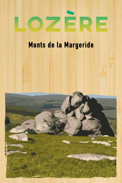 Carte postale en bamboo - TK0569 - Régions de France > Languedoc-Roussillon, Régions de France > Languedoc-Roussillon > Lozère, Régions de France