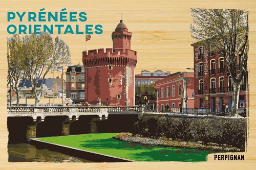 Carte postale en bamboo - TK0571 - Régions de France > Languedoc-Roussillon, Régions de France > Languedoc-Roussillon > Pyrénées Orientales, Régions de France