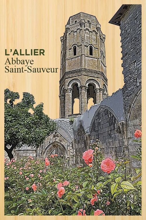 Carte postale en bamboo - DC0659 - Régions de France > Auvergne > Allier, Régions de France > Auvergne, Régions de France