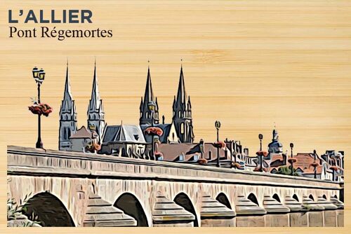 Carte postale en bamboo - DC0664 - Régions de France > Auvergne > Allier, Régions de France > Auvergne, Régions de France