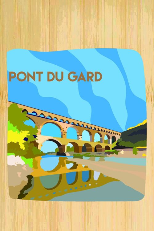 Carte postale en bamboo - CM0709 - Régions de France > Languedoc-Roussillon > Gard, Régions de France > Languedoc-Roussillon, Régions de France