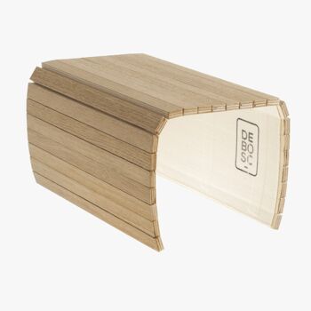 plateau en bois souple qui s'adapte au bras de votre canapé - DETRAY ROBLE 2