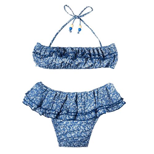 Maillot de bain fille | cachemire bleu marine | SWAN