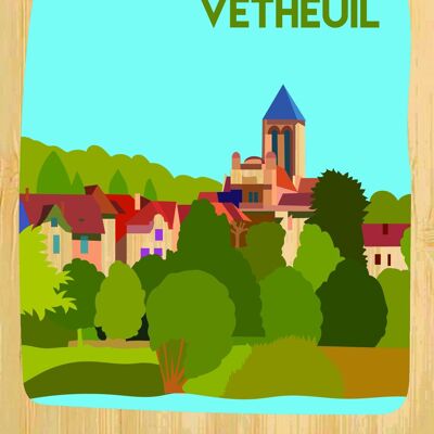 Carte postale en bamboo - CM0892 - Régions de France > Ile-de-France, Régions de France, Régions de France > Ile-de-France > Val d'Oise
