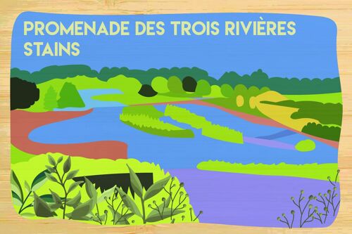 Carte postale en bamboo - CM0911 - Régions de France > Ile-de-France, Régions de France, Régions de France > Ile-de-France > Seine Saint Denis