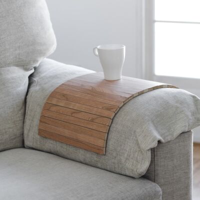 plateau en bois souple qui s'adapte au bras de votre canapé - DETRAY CEREZO