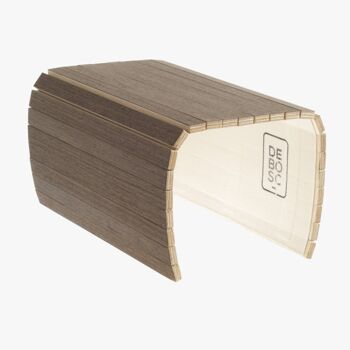 plateau en bois souple qui s'adapte au bras de votre canapé - DETRAY WENGUE 2
