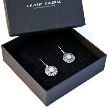 Boucles d'oreilles argent pierre de lune 3