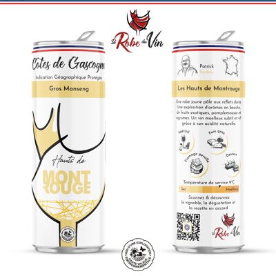 IGP CÔTES DE GASCOGNE “Haut de Montrouge” HVE - Wine in 25cl can