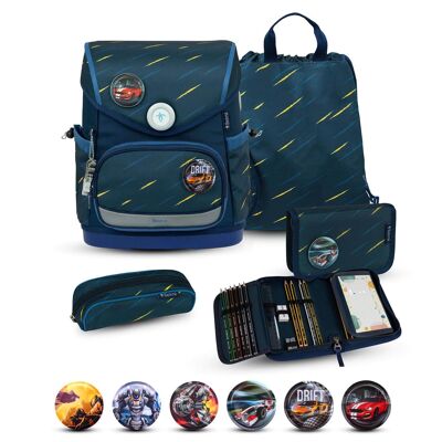 Juego de mochilas escolares Premium Compact Plus Orion Blue 5uds.