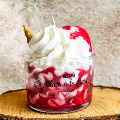 Gourmet candle - Strawberry ice cream