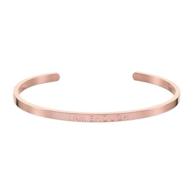 Bracelet Affirmation JE SUIS ASSEZ (Or Rose)