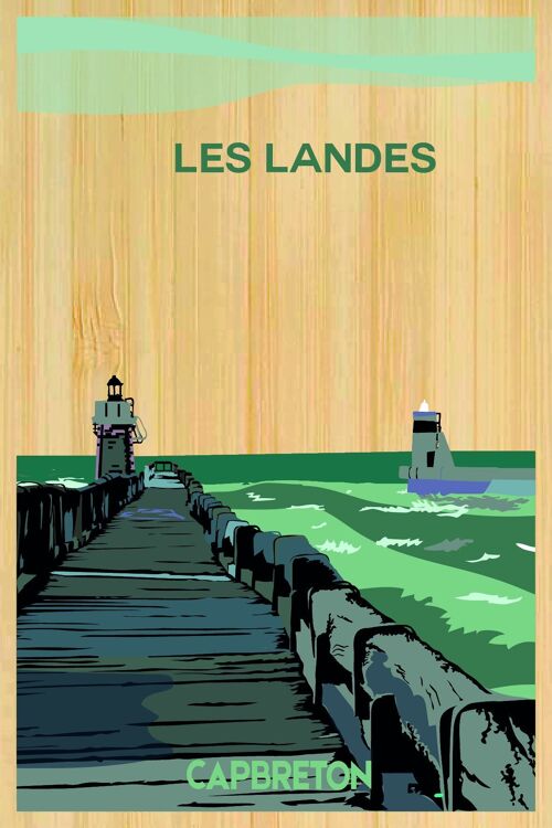 Carte postale en bamboo - CM0031 - Régions de France > Aquitaine, Régions de France > Aquitaine > Landes, Régions de France
