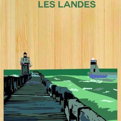 Carte postale en bamboo - CM0031 - Régions de France > Aquitaine, Régions de France > Aquitaine > Landes, Régions de France