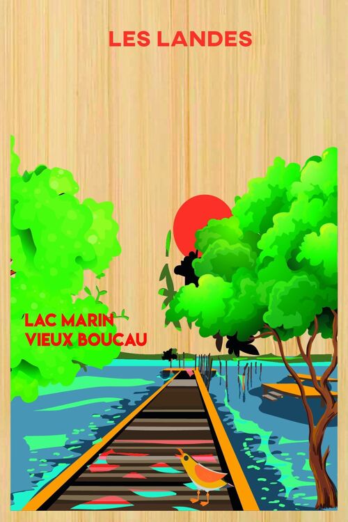 Carte postale en bamboo - BC0038 - Régions de France > Aquitaine, Régions de France > Aquitaine > Landes, Régions de France