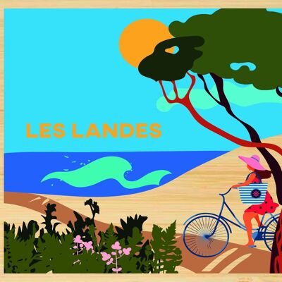 Carte postale en bamboo - CM0047 - Régions de France > Aquitaine, Régions de France > Aquitaine > Landes, Régions de France