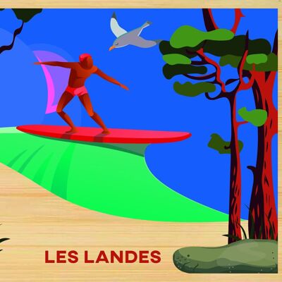 Carte postale en bamboo - CM0052 - Régions de France > Aquitaine, Régions de France > Aquitaine > Landes, Régions de France