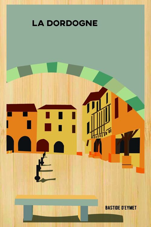 Carte postale en bamboo - CM0185 - Régions de France > Aquitaine, Régions de France > Aquitaine > Dordogne, Régions de France