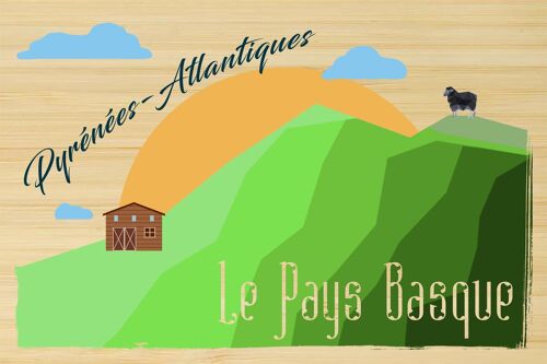 Carte postale en bamboo - TK0218 - Régions de France > Aquitaine, Régions de France > Aquitaine > Pyrénées Atlantiques, Régions de France