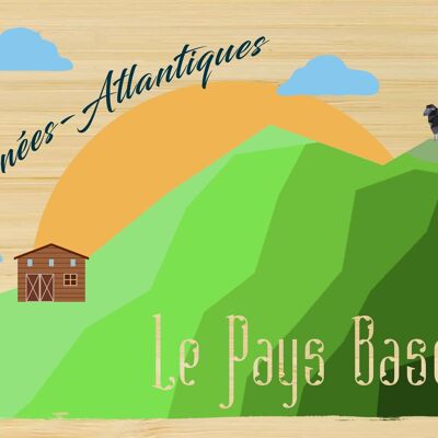 Carte postale en bamboo - TK0218 - Régions de France > Aquitaine, Régions de France > Aquitaine > Pyrénées Atlantiques, Régions de France