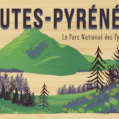 Carte postale en bamboo - TK0228 - Régions de France > Midi-Pyrénées > Hautes Pyrénées, Régions de France > Midi-Pyrénées, Régions de France