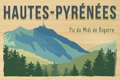 Carte postale en bamboo - TK0230 - Régions de France > Midi-Pyrénées > Hautes Pyrénées, Régions de France > Midi-Pyrénées, Régions de France
