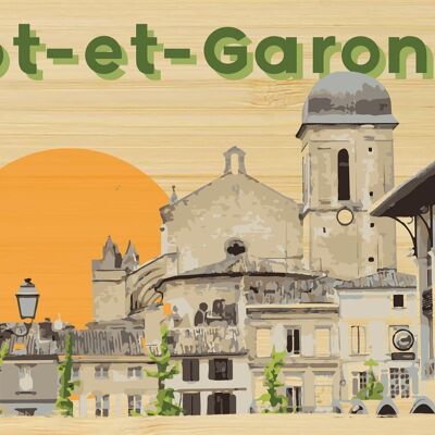 Carte postale en bamboo - TK0262 - Régions de France > Aquitaine, Régions de France > Aquitaine > Lot et Garonne, Régions de France
