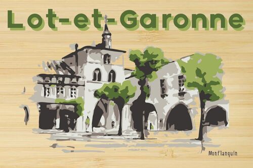 Carte postale en bamboo - TK0261 - Régions de France > Aquitaine, Régions de France > Aquitaine > Lot et Garonne, Régions de France