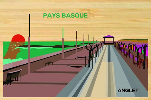 Carte postale en bamboo - CM0279 - Régions de France > Aquitaine, Régions de France > Aquitaine > Pyrénées Atlantiques, Régions de France