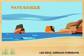 Carte postale en bamboo - CM0281 - Régions de France > Aquitaine, Régions de France > Aquitaine > Pyrénées Atlantiques, Régions de France