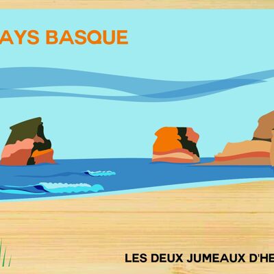 Carte postale en bamboo - CM0281 - Régions de France > Aquitaine, Régions de France > Aquitaine > Pyrénées Atlantiques, Régions de France