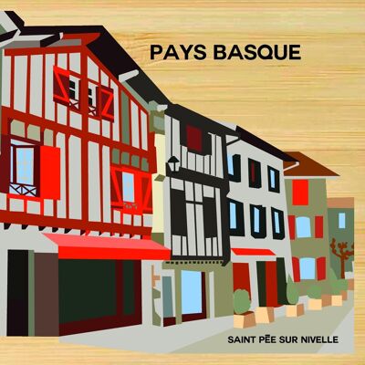 Carte postale en bamboo - CM0285 - Régions de France > Aquitaine, Régions de France > Aquitaine > Pyrénées Atlantiques, Régions de France