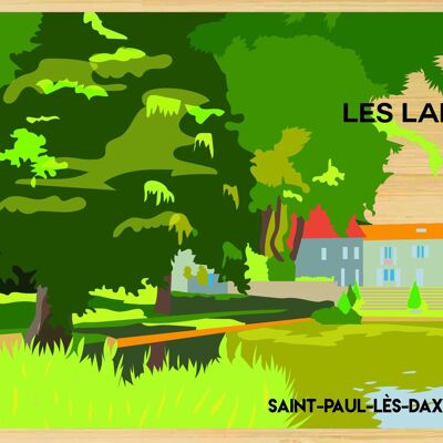 Carte postale en bamboo - CM0288 - Régions de France > Aquitaine, Régions de France > Aquitaine > Landes, Régions de France