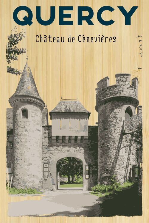 Carte postale en bamboo - TK0295 - Régions de France > Midi-Pyrénées > Lot, Régions de France > Midi-Pyrénées, Régions de France