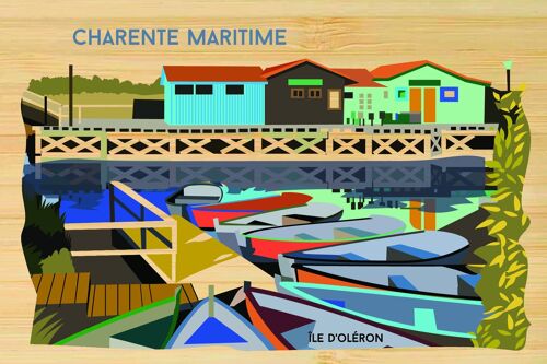 Carte postale en bamboo - CM0313 - Régions de France > Poitou-Charentes > Charente Maritime, Régions de France > Poitou-Charentes, Régions de France