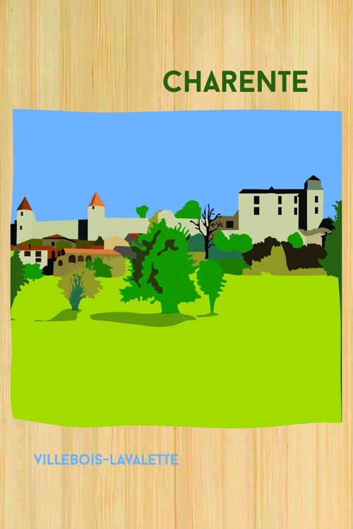 Carte postale en bamboo - CM0339 - Régions de France > Poitou-Charentes > Charente, Régions de France > Poitou-Charentes, Régions de France