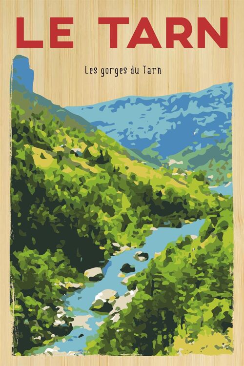Carte postale en bamboo - TK0360 - Régions de France > Midi-Pyrénées, Régions de France, Régions de France > Midi-Pyrénées > Tarn
