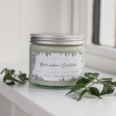 Black Pepper & Sandalwood 'Glow then Grow' Candle