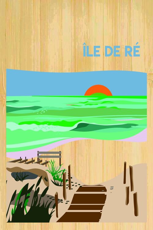 Carte postale en bamboo - CM0607 - Régions de France > Poitou-Charentes > Charente Maritime, Régions de France > Poitou-Charentes, Régions de France