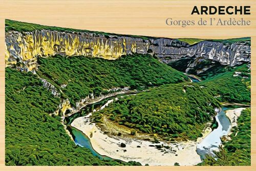 Carte postale en bamboo - DC0796 - Régions de France > Rhône-Alpes > Ardèche, Régions de France, Régions de France > Rhône-Alpes