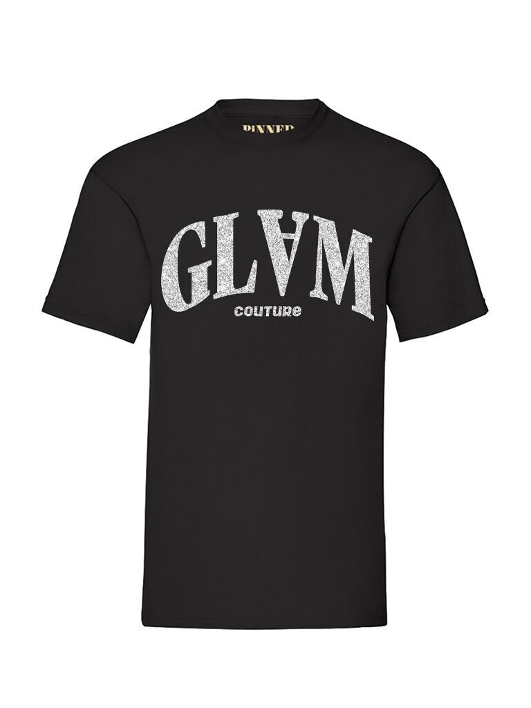 T-shirt Glam Glitter Argento