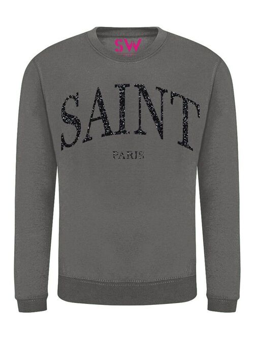 Sweater Saint Paris Black Glitter
