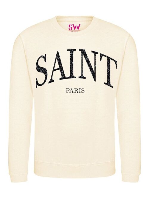 Sweater Saint Paris Black Glitter