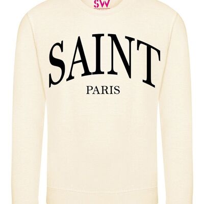 Pullover Saint Paris aus schwarzem Samt