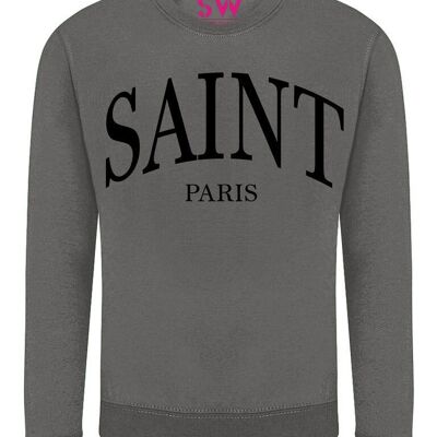 Pullover Saint Paris aus schwarzem Samt